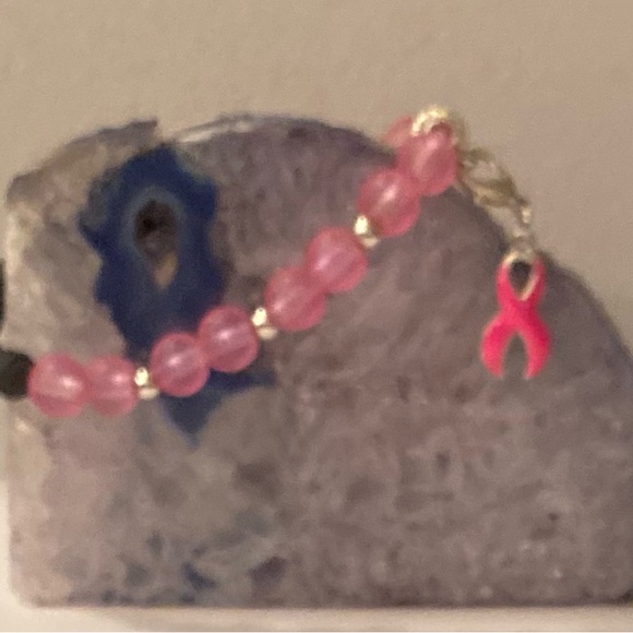 NEW Essential Oil - Glass & Lava bead bracelet with charms - Picture 10 of 11